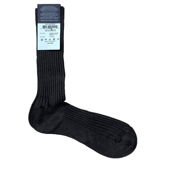 Pantherella Cotton Blend Rib Socks Brown ( M ) - Picture 2 of 2
